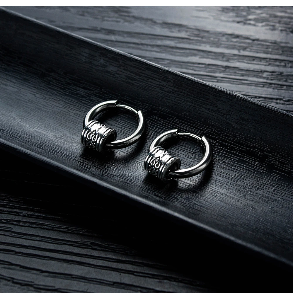 OPK мужские крутые серьги гвоздики в стиле панк круглые для мужчин Подвеска из