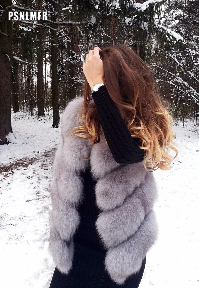 

Russian Style Short design Real Fox Fur vest Gilet