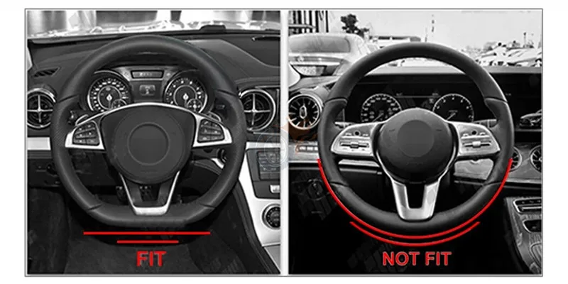 

For AMG Style Steering Wheel Lower Cover Trim For Mercedes CLA CLS GLA GLC GLE W205 W213 W218 W222 W117 X156 X253 Upgrade Part