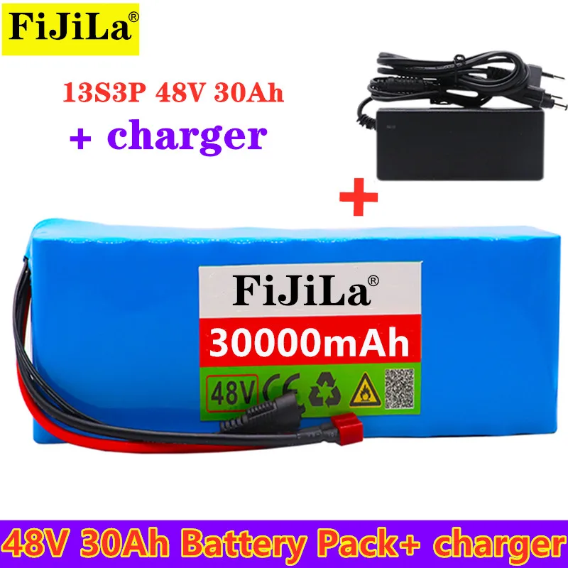 

100% Новый оригинальный Батарея 48V 30Ah 1000w 13S3P комплект литий-ионный батарей Батарея пакет 54,6 v E-велосипед электрический велосипед Скутер с BMS + з...