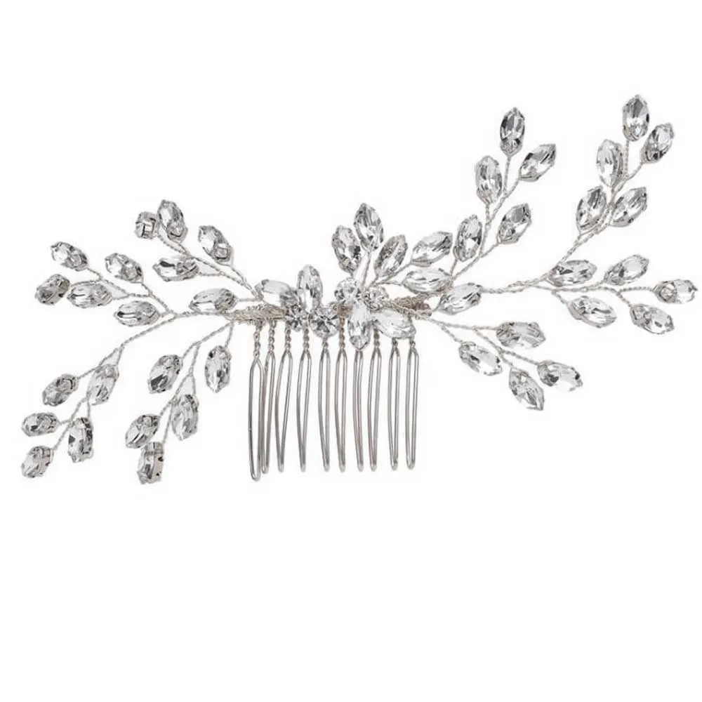 Свадебная расческа для волос Стразы золотого цвета аксессуары с