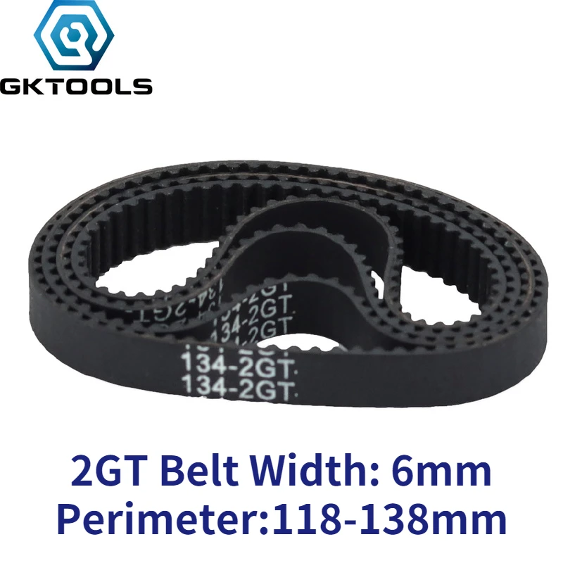 

GKTOOLS C-2 GT2 6mm Closed Loop Rubber 2GT Timing Belt L: 118 120 122 124 126 128 130 132 134 136 138 mm 3D Printer Accessories