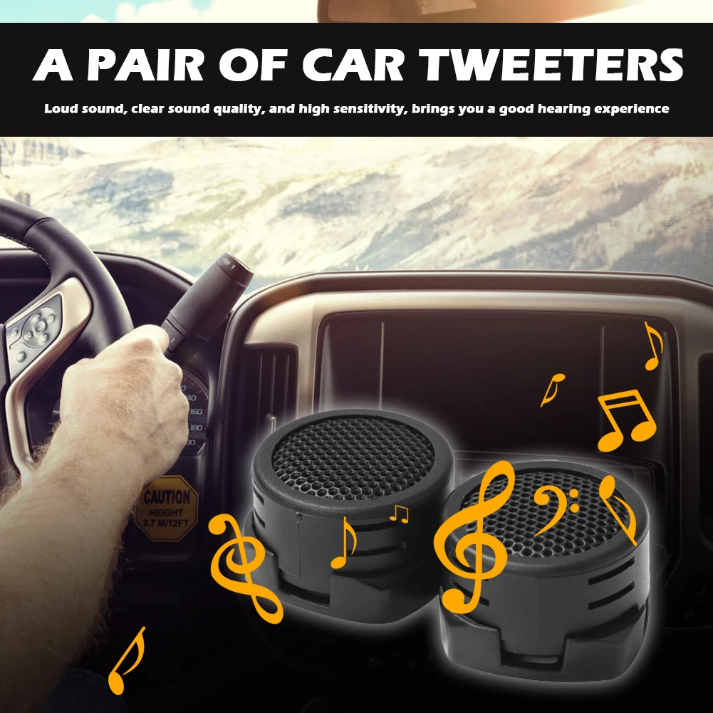 

TP-005A Car Tweeters Mini Treble Loudspeakers Clear Sound Quality High Frequency Car Stereo Audio Speakers 12V DC 1 pair