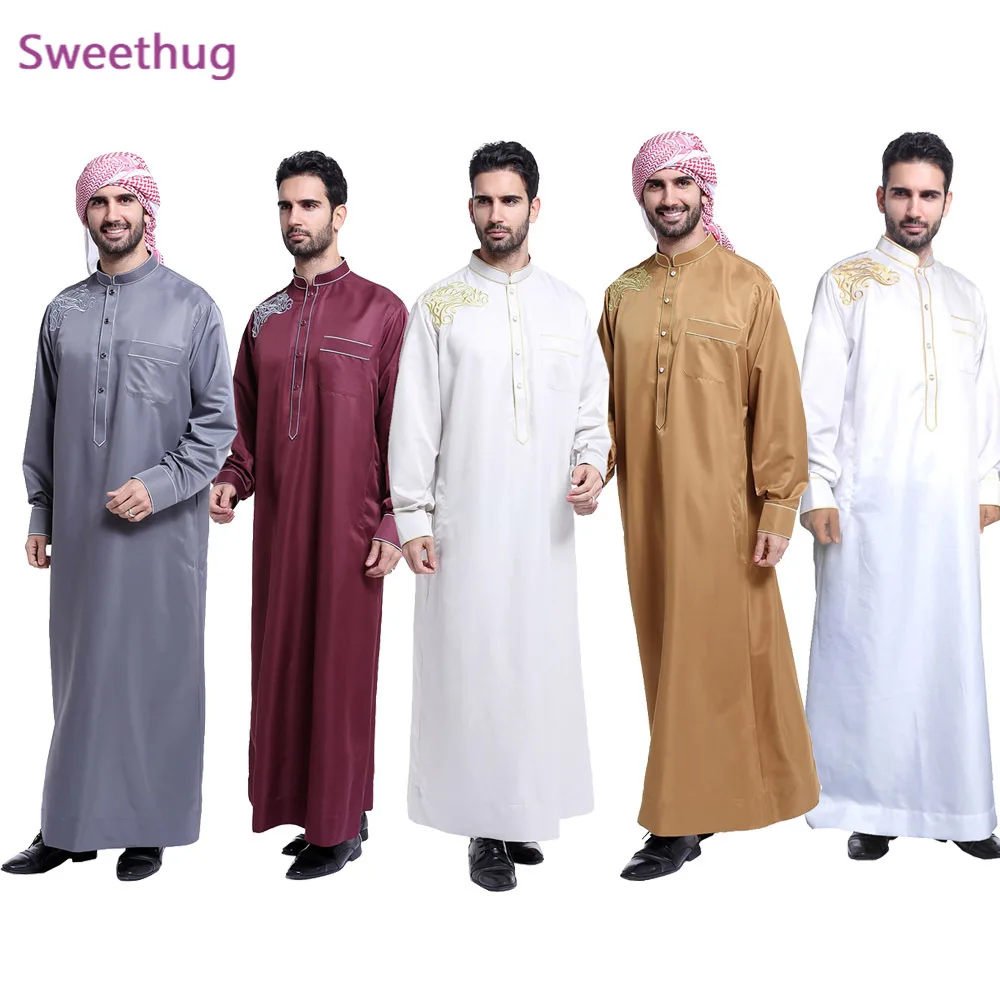 Ropa Hombre Musulman De Mode Man 2021 Abaya Muslim Fashion Dress Pakistan Islam Clothing Abayas Robe Saudi Arabia Mannen Kaftan