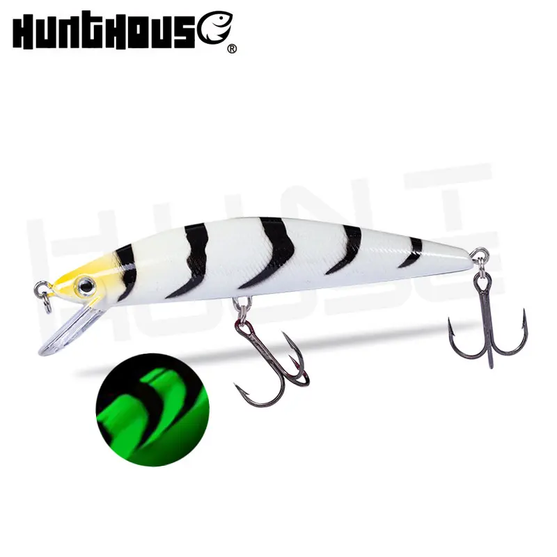 Hunthouse супер Тонущая рыболовная приманка со штифтом и хвостом жесткая