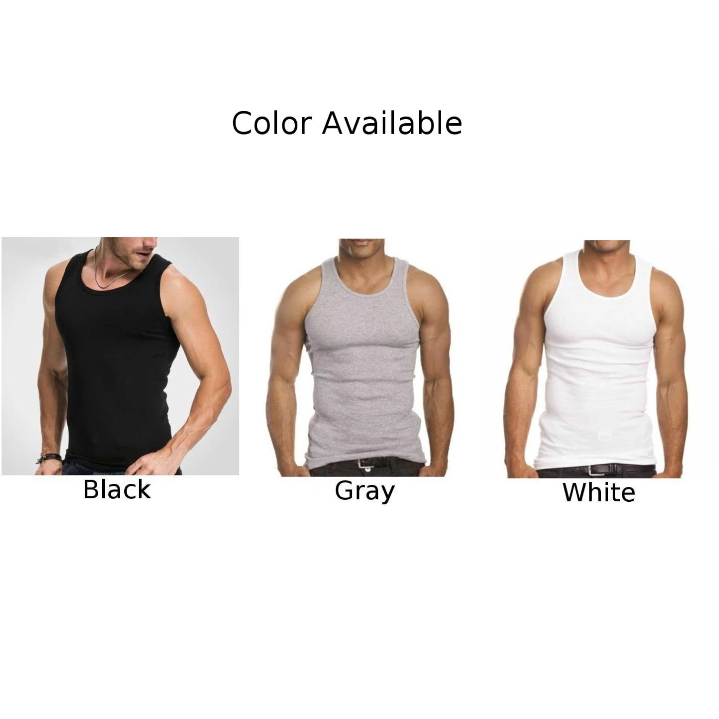 Men Muscle Sleeveless Shirt Sport Tank Tops Undershirt Gym Workout Vest Stringer Fitness T-Shirt Beater Fitness Undershirt images - 6