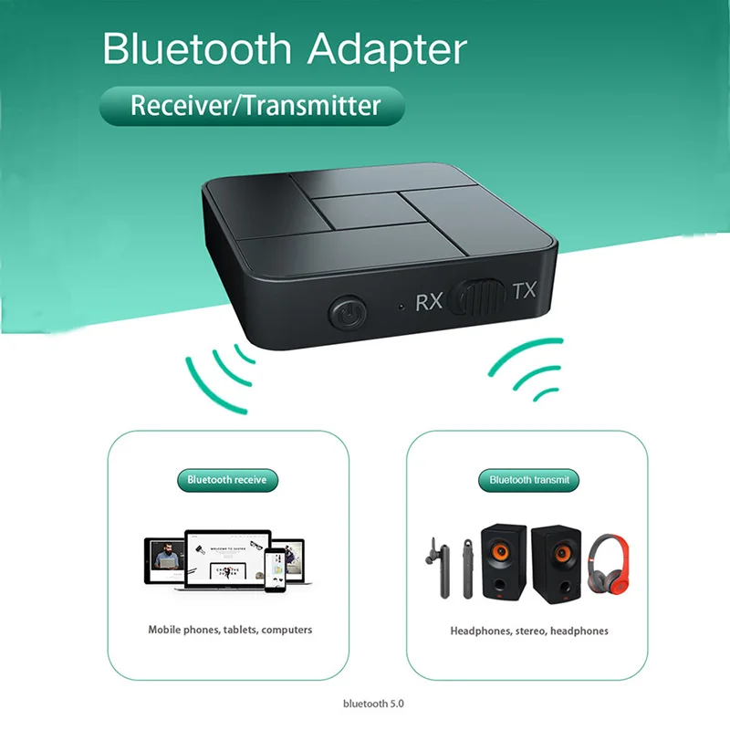 2 в 1 автомобильный аудиопередатчик с поддержкой Bluetooth 5 0 и штекером AUX 3 мм |