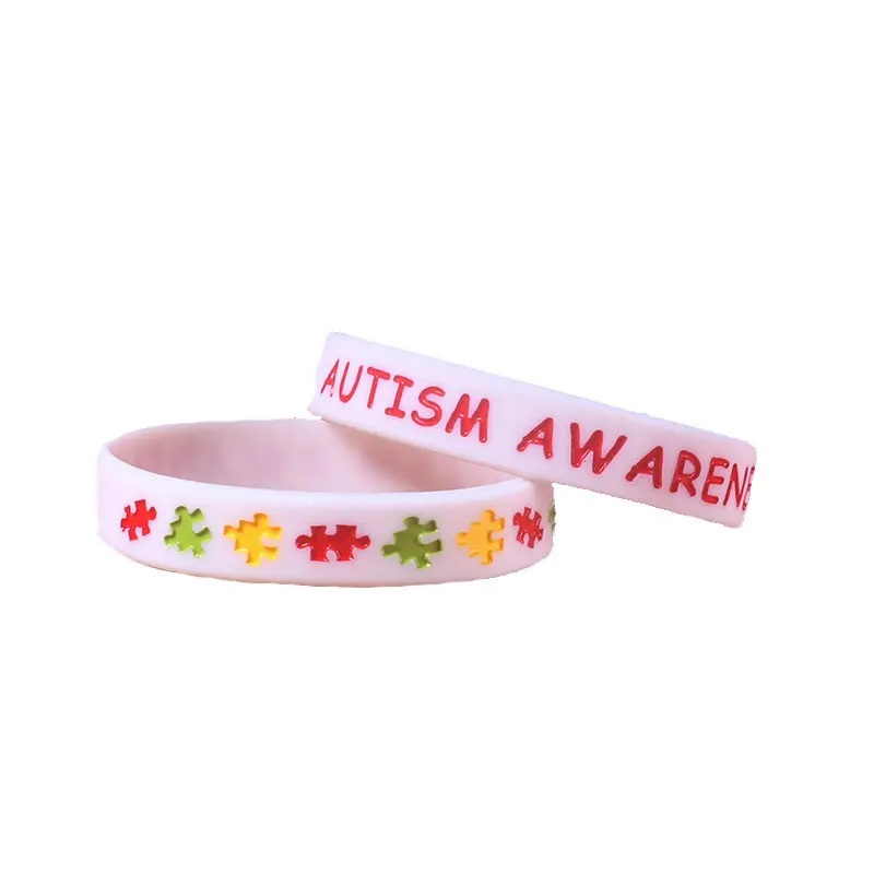 Рознипосылка красочные силиконовые браслеты для осведомленности об аутизме