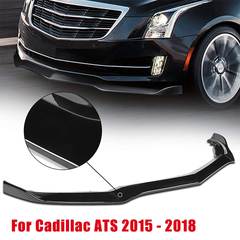 

Car Front Lower Bumper Lip Spoiler Splitter Carbon Fiber For Cadillac ATS 2015-2018 Bumper Lip Diffuser Cover Body Protector