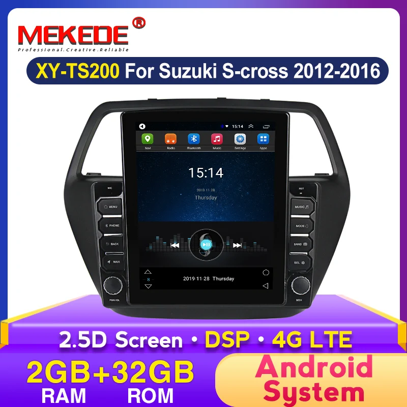 Автомагнитола MEKEDE для Suzuki S-Cross SX4 мультимедийная стерео система с GPS-навигацией 2