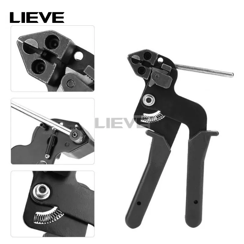 

MultiFunction Heavy Duty Stainless Steel Cable Tie Tool Fasten Pliers Crimper Tensioner Cutter Hand Fastening Cable Tie