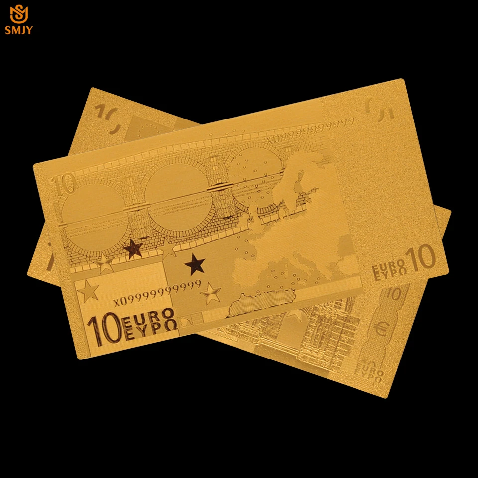 Водонепроницаемая и антикоррозивная Европейская Золотая банкнота 10 европейских
