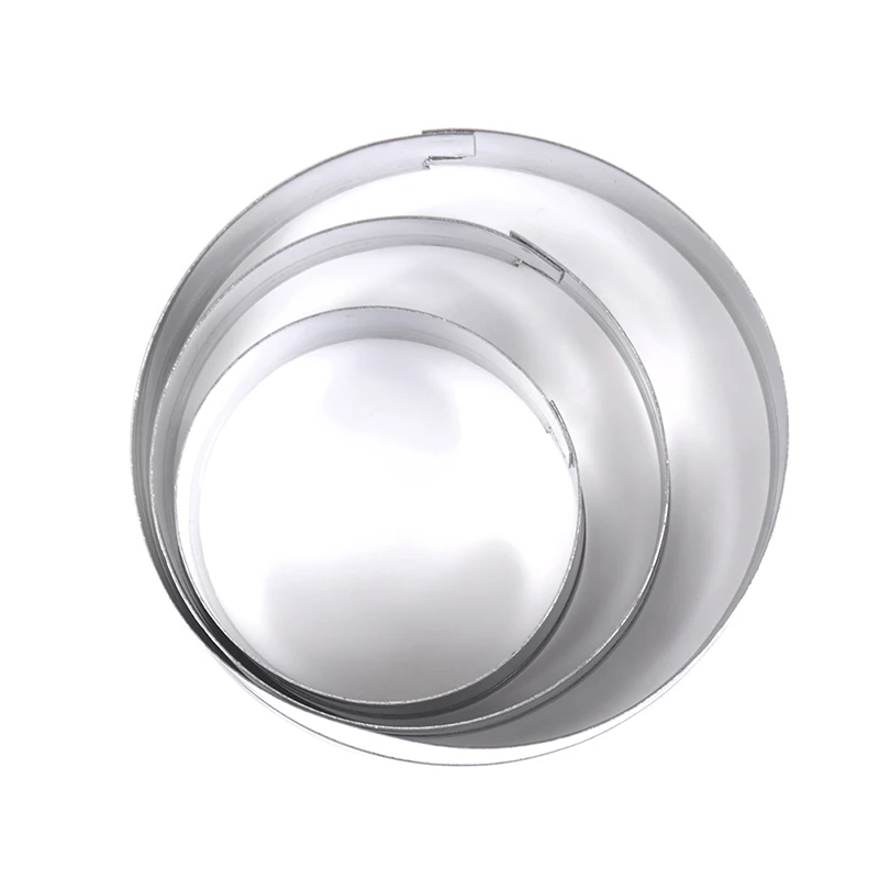 1 set stainless steel round circle shaped cookie cutter biscuit pastry molds | Дом и сад