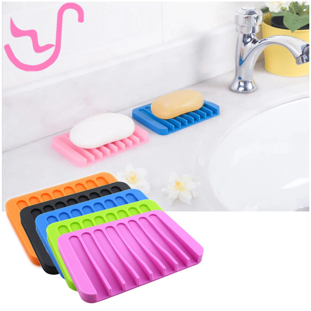 Силиконовый держатель для мыла 4 шт./компл. Цвет в случайном порядке|Портативные