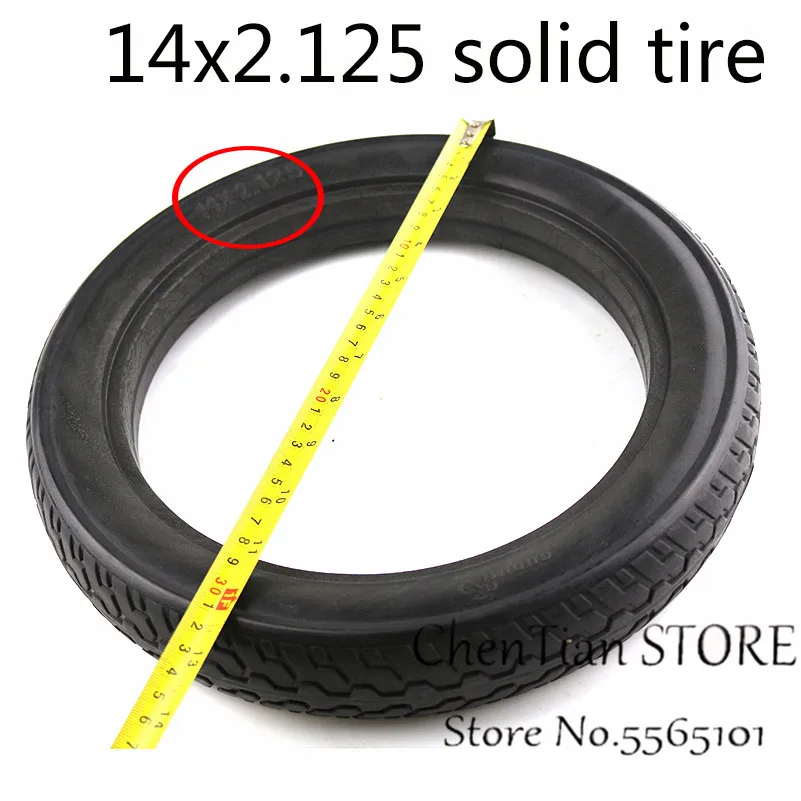 Бесплатная доставка однотонная резиновая электрическая шина 14*2 125 Электромобиль