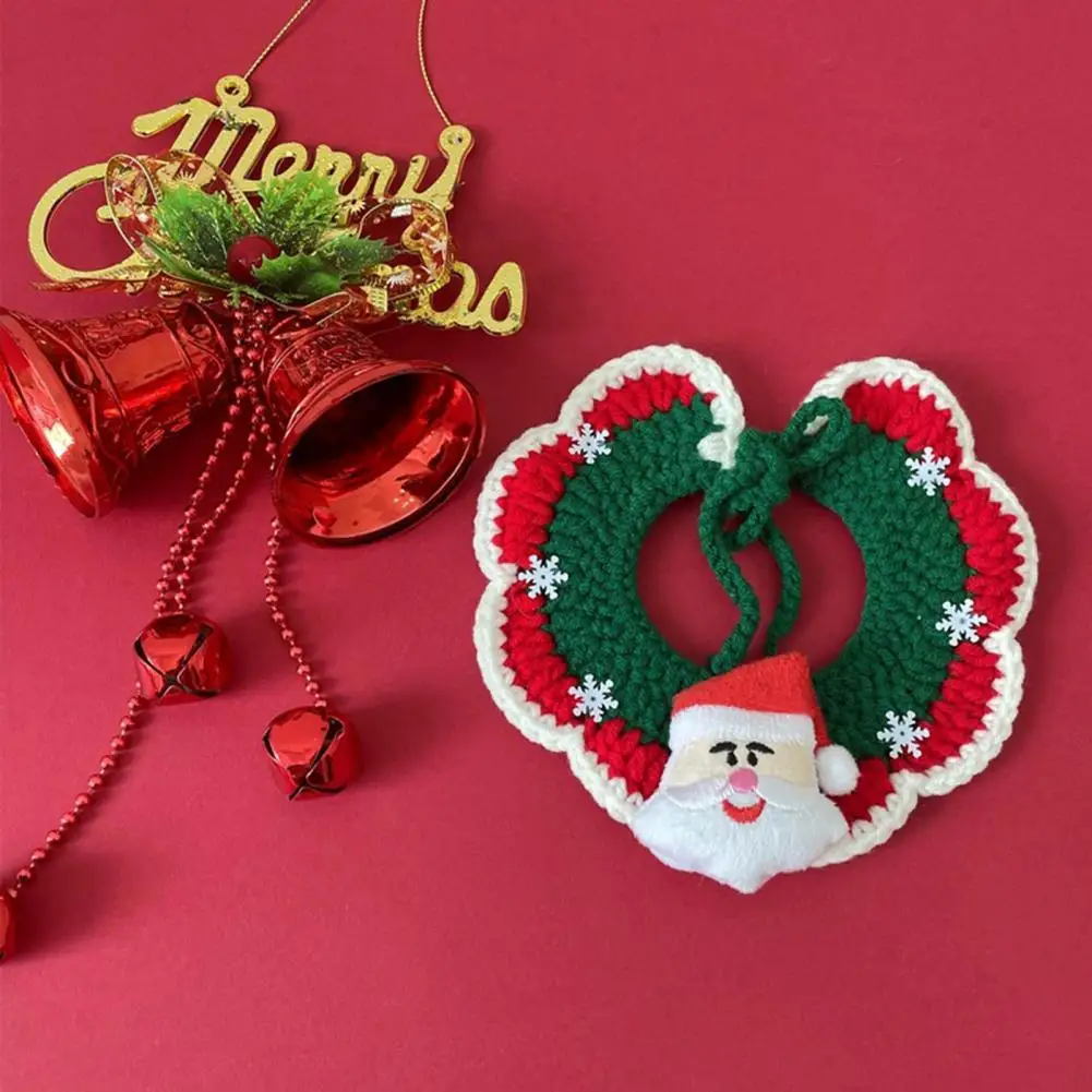 

Fine Craftsmanship Woolen Yarn Kitten Festival Decor Collar Pet Accessories