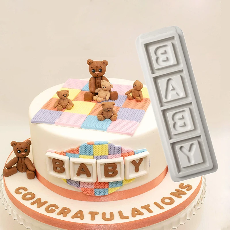 Детские блоки форма силиконовая инструмент для украшения торта мастикой