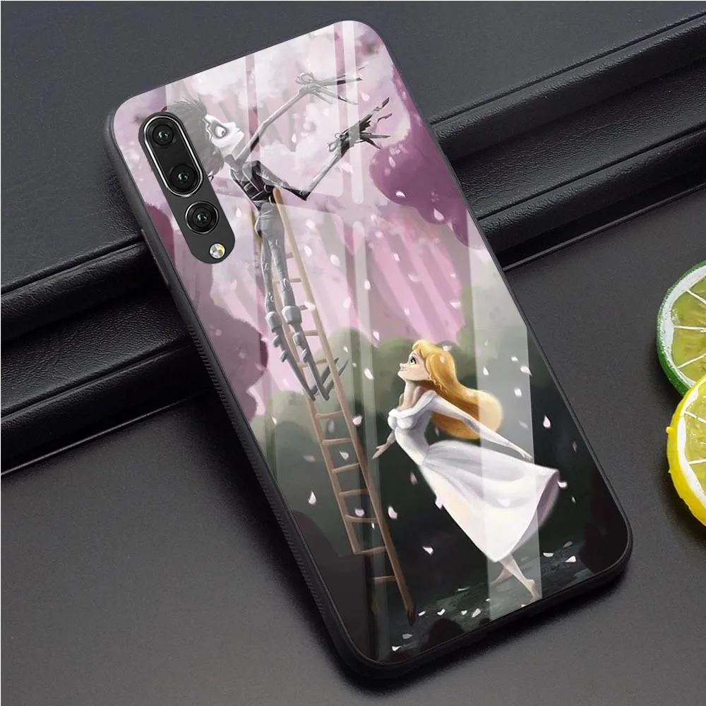 Закаленное стекло Эдварда Scissorhands чехол для телефона MATE 20 PRO Чехол P10 P20 LITE P30 Pro P Smart