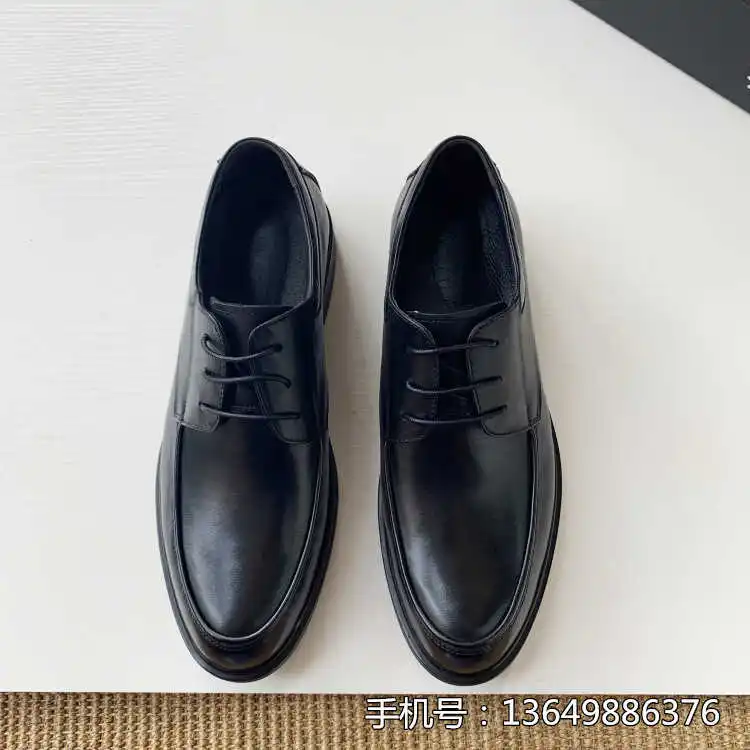 

Men's formal business high-end leather shoes with top leather wedding shoes