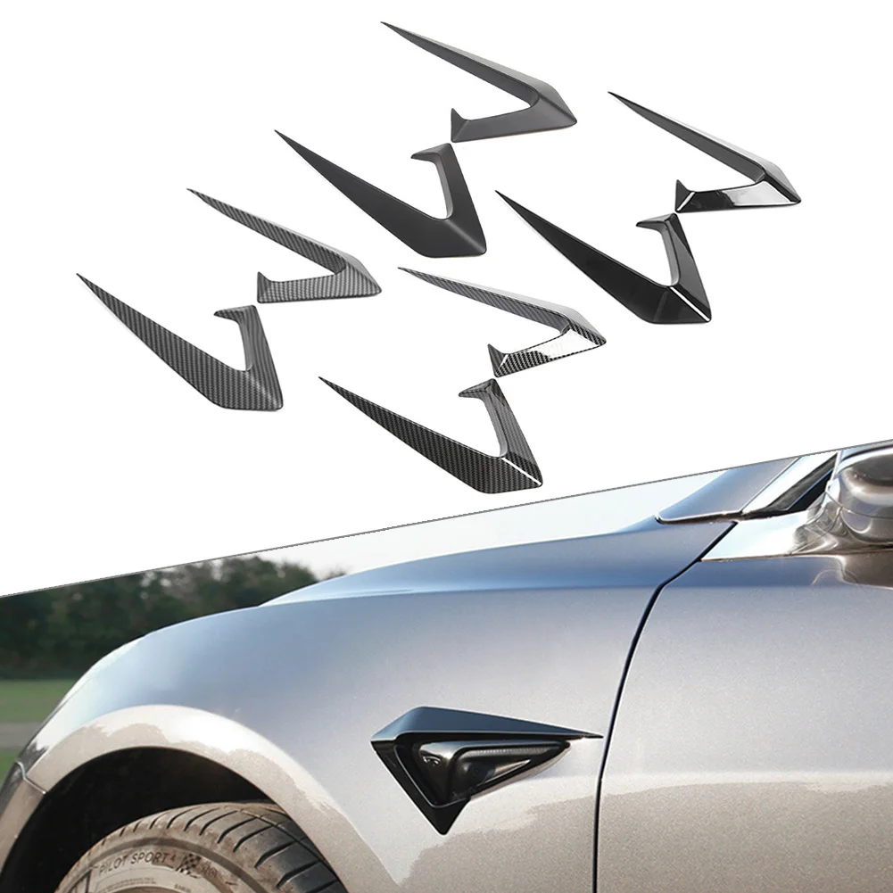 

2PCS ABS Auto Side Camera Protection Cover For Tesla Model 3 2017 2018 2019 2020 2021 Decorative Trim