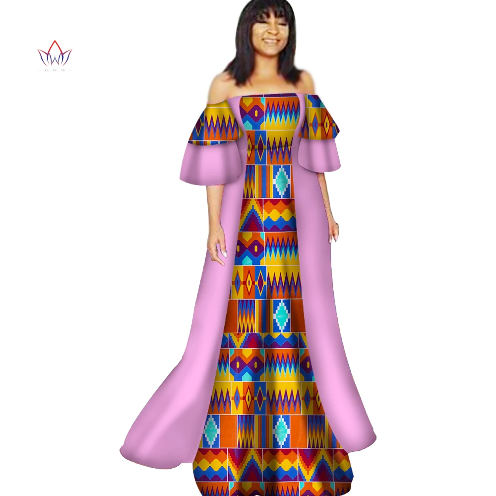 Новинка 2018 длинные платья с Африканским принтом для женщин богатые лоскутные Bazin