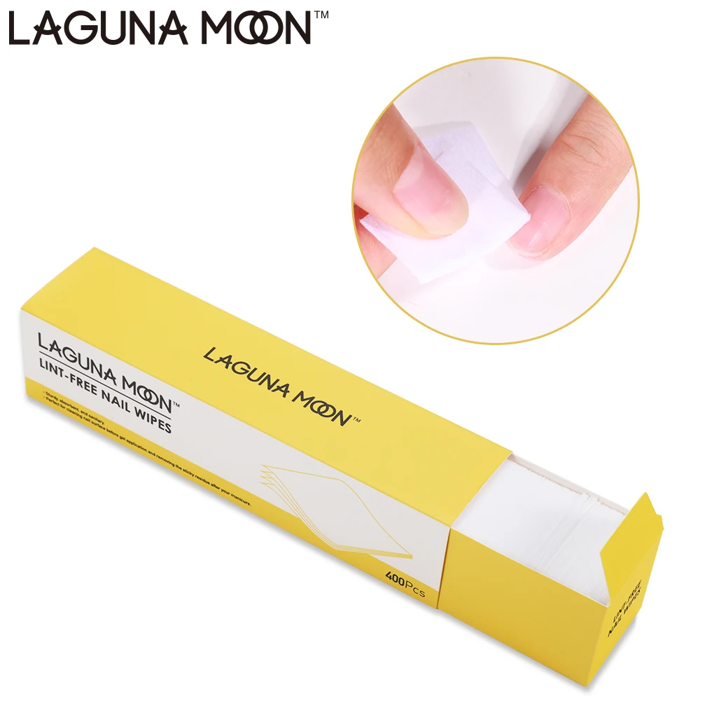 Лагунон без ворса салфетки для ногтей 400 шт средство поверхностной очистки гель