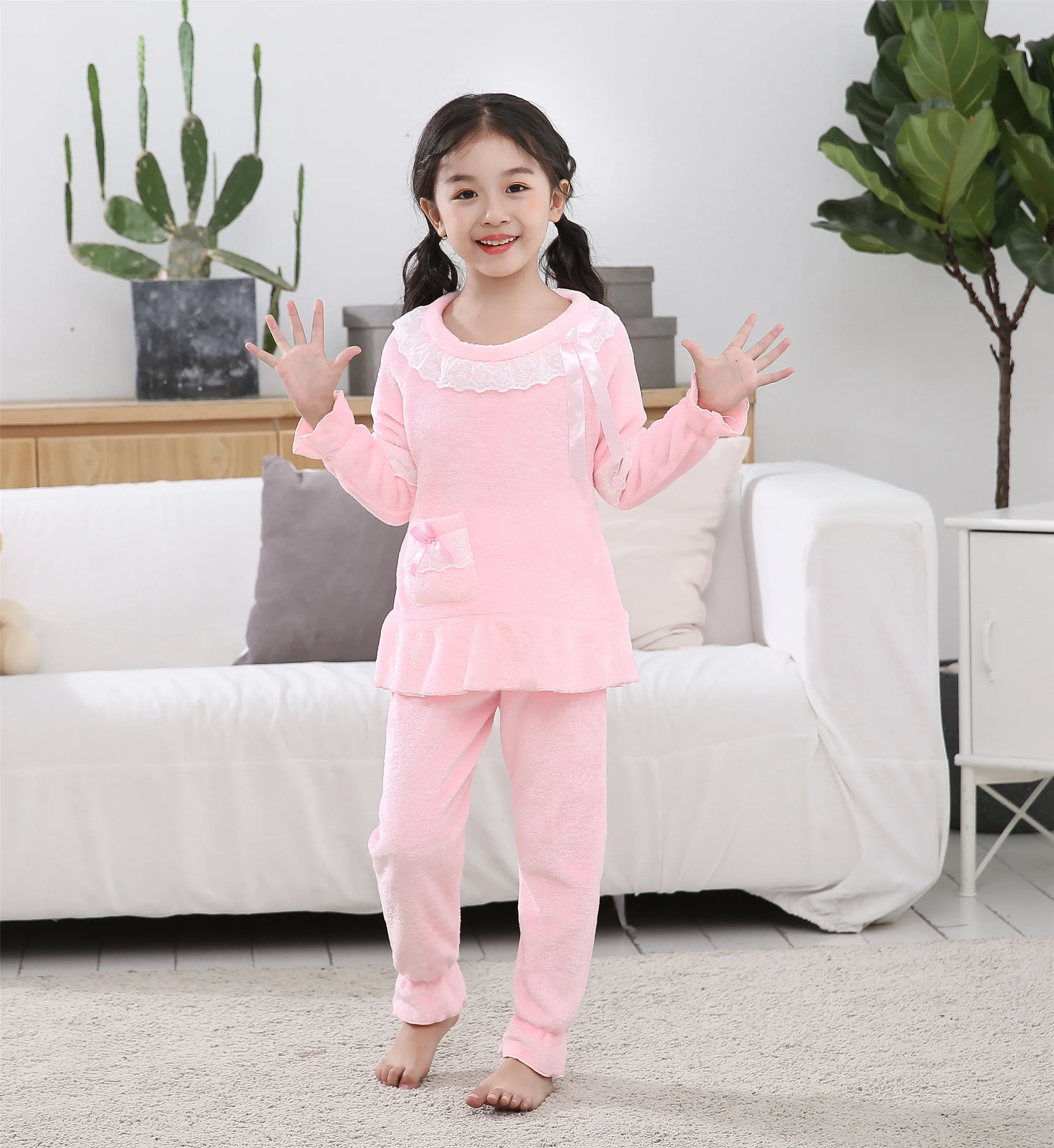 2 Mother and Daughter Clothes Adult Christmas Pajamas for Girl Autumn Winter Warm Flannel Pajamas Family Matching Outfits Set - Цвет: 2