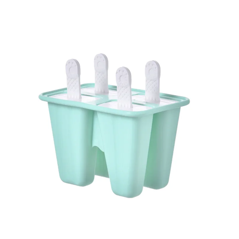 4PCS Силиконовая форма для льда, домашнее креативное мороженое эскимо, летняя форма, сделай сам, Формочки Для Мороженного «фруктовый лед», пищевой полипропилен h2 - Цвет: 4PCS