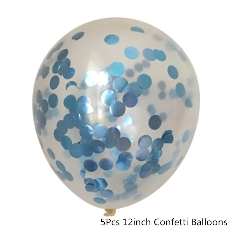5Pcs Chicinlife 4th Happy Birhday Декор номер Синий Розовый 4 фольги шар корона шляпа дети мальчик девочка 4 года День рождения принадлежности - Цвет: 5Pcs
