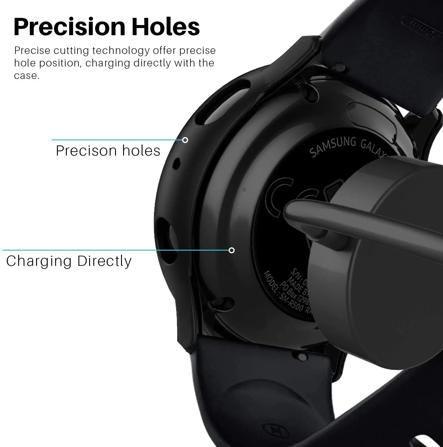 Matte Cover for Samsung Galaxy Watch Active 2 Case 44mm 40mm All Around Coverage Protective Bumpers Glass Screen Protector