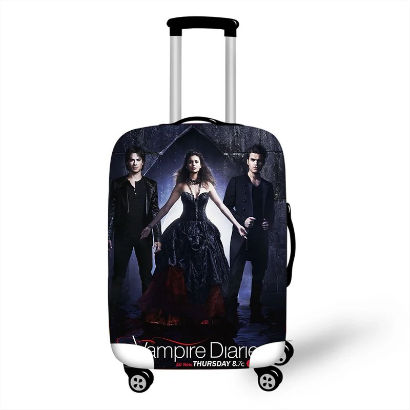 18-32 '' Vampire Diaries Travel Luggage Suitcase Cover Trolley Bag Protective Cover Men's Women's Elastic Suitcase Cover