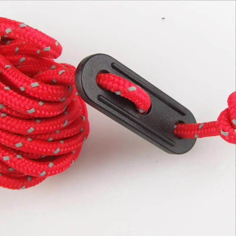 

100Pcs Black Plastic Camping Tent Rope Fastener Guyline Tensioner Lock 3 Holes Rope Cord Tensioner Outdoor Hiking Tent Accessory