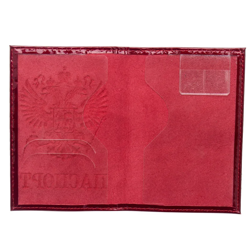 Модная Обложка для паспорта из натуральной кожи с российским зеркалом мужчин и