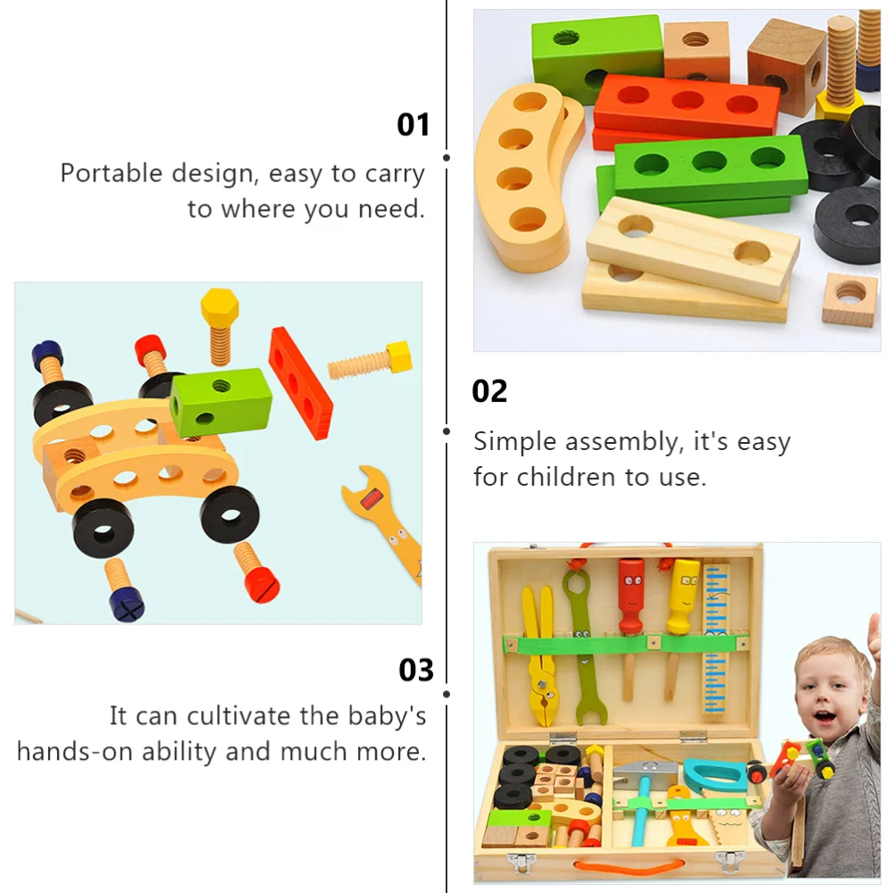 

1 set of Simulation Maintenance Tools Children Wooden Repair Tools Toys