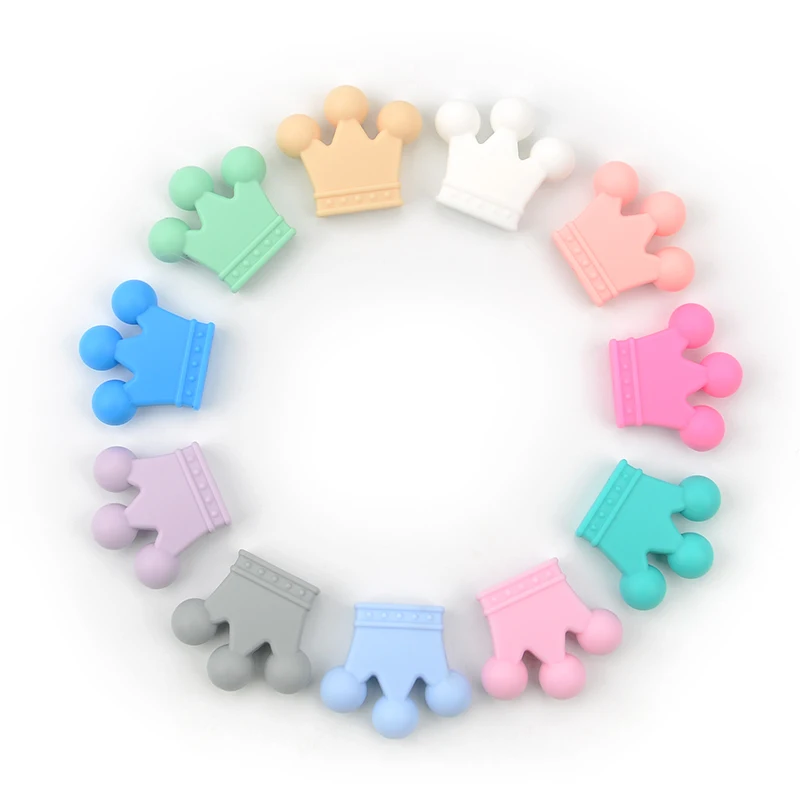 LOFCA-Cuentas de silicona sin BPA para dentici&oacute;n de beb&eacute;, accesorio de Clips para chupete, juguete para masticar, 50 Uds.-5