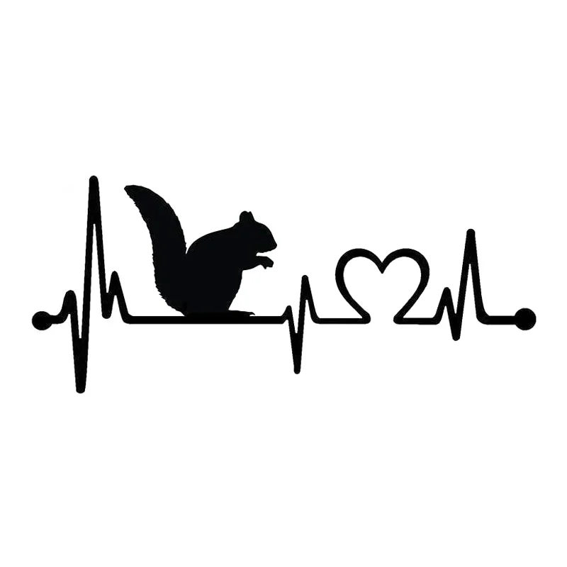 

Squirrel Heartbeat Monitor Car Sticker Pvc Fashion Body Decoration Personality Waterproof Sunscreen Decal Can Customized Color