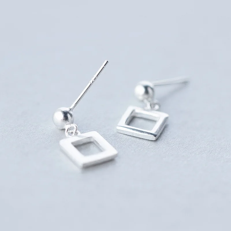 Женские Треугольные Серьги гвоздики Trusta подарочные серьги из 100% стерлингового