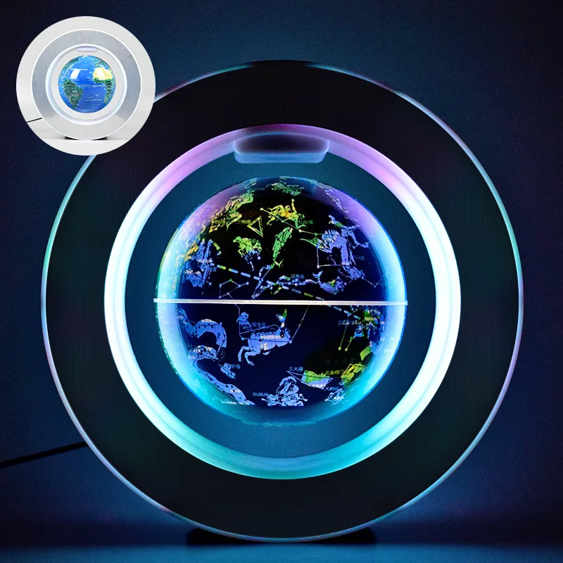 

4/6inch magnetic levitation globe, luminous constellation, creative decoration, rotating night light, floating decoration