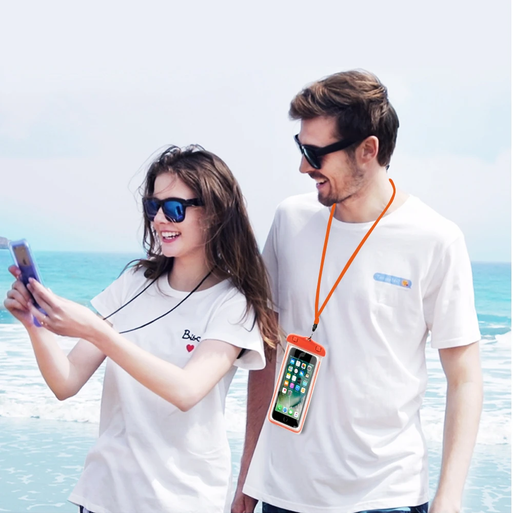 Полностью прозрачный водонепроницаемый чехол для телефона сумка iPhone Huawei Xiaomi