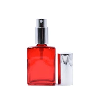 wholesale makeup beauty red perfume bottles essence oil spray roll on glass lotion amber transparent container