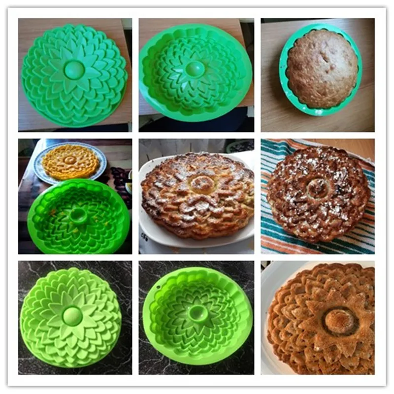 

1pcs Flower shaped cake mold silicone decorating supplies pastry and bakery accessories making baking tools kitchen small items