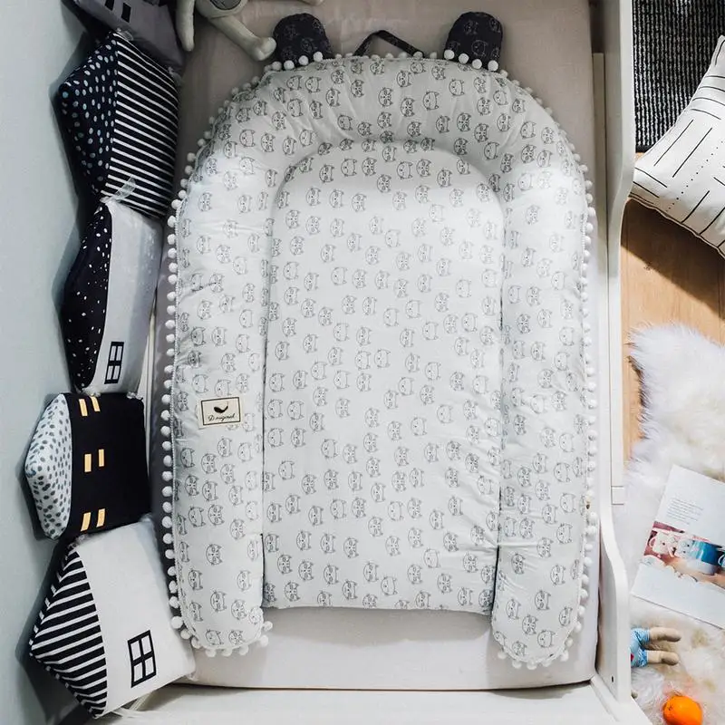 

Baby Nest Cartoon Printing Bionic Bed Folding Detachable Washable Portable Baby Bed Multifunctional Travel Crib