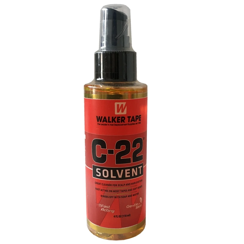 1 garrafa 4 oz 118ml walker fita C-22 removedor solvente para laço peruca cola removedor para dupla fita lateral