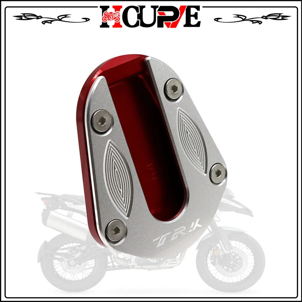 

For Benelli TRK502 TRK502X TRK 502 502X Motorcycle Accessories CNC Kickstand Foot Side Stand Extension Pad Support Plate