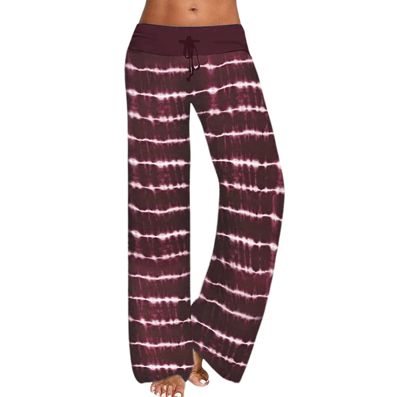 

Women's Loose Tie-dye Printed Yoga Wide-leg Sports TrousersCasual Pants Women Female Long Pants Fashion 2022 New