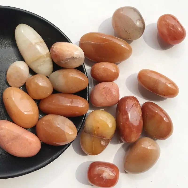 500 г натуральный красный камень для украшения ландшафта из нефрита | Дом и сад