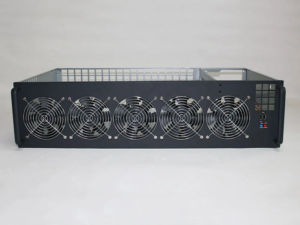 PC Server Case USB Miner Frame ETH XMR Bitcoin For Onda AK2980-D8P-65 K7 K15 65mm 3060TI 3070 5700XT 6800XT 8 GPU Card Chassis | Компьютеры