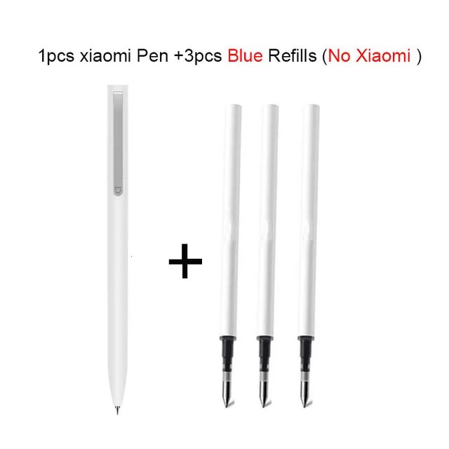 1pen and 3Blue ink Xiao mi jia чернильное перо mi Pen 9,5 мм ручка для подписи PREMEC гладкая швейцарская заправка mi Kuni японские чернила(черный/синий) лучший подарок - Цвет: 1pen and 3Blue ink