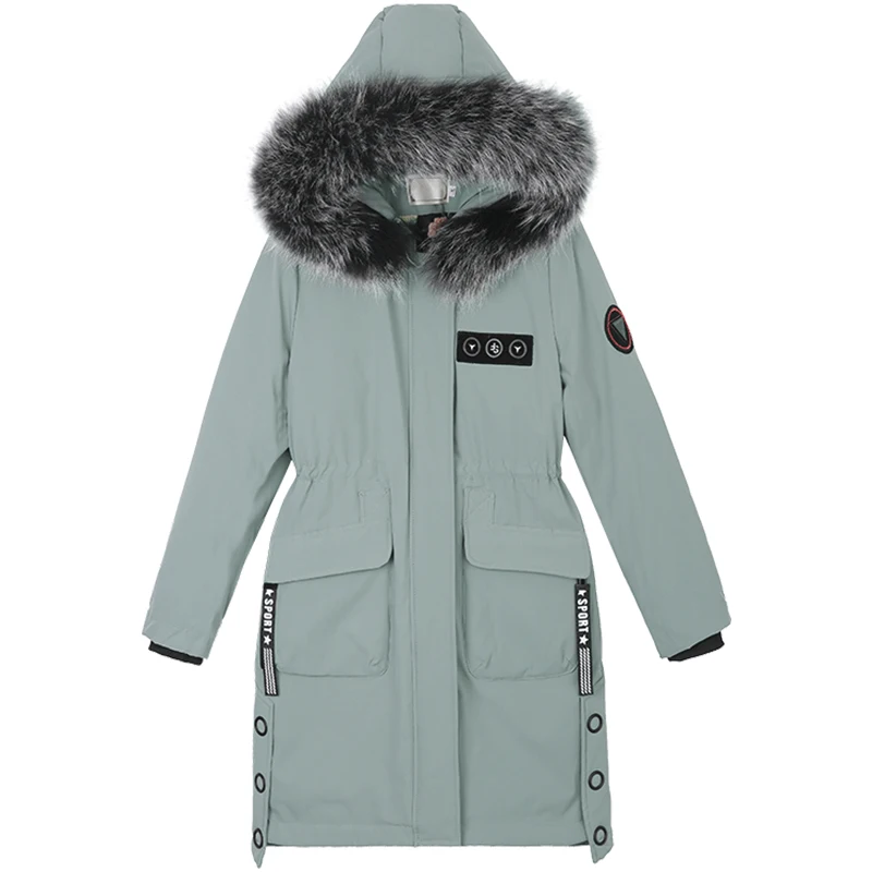 

Women's winter coat 2020 new winter coat jacket long section of thick padded down tide