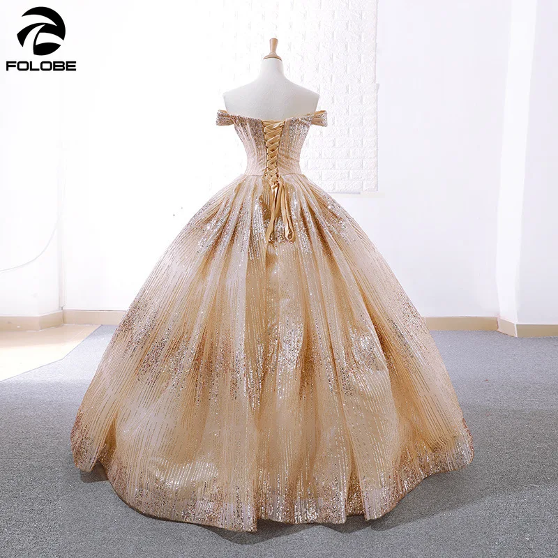 Очаровательное бальное платье цвета шампанского золотистого для Quinceanera с